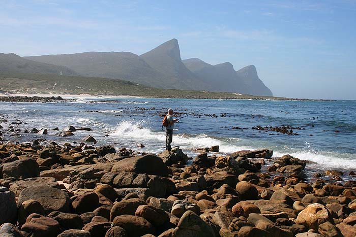 I paid a couple of quid for a licence and managed ten minutes rock hopping.  Lots of kelp and good conditions but no fish.