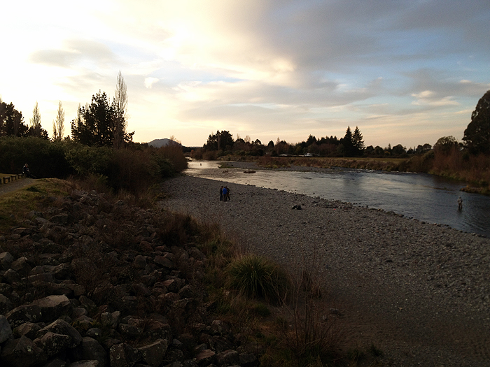 A picture taken at dusk in between shifts.